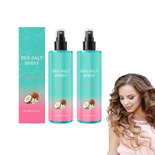Spray de sal marina para cabello - Spray texturizante seco para volumen y textura para cabello con fijación ligera que da volumen y texturiza para un acabado natural Ondas playeras (2 botellas)