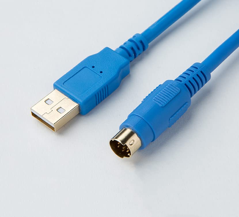 USB-FC4A/5A for FC4A/5A Series PLC Programming Cable Data Download Cable Gold Plated (Blue 3m)