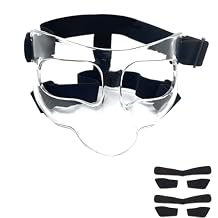 Nose Guard for Sports, Broken Nose, Adustable Face Mask with Foam Padding for Men and Women,Adult,Basketball,Baseball,Football,Softball Face GuardClear Full Face