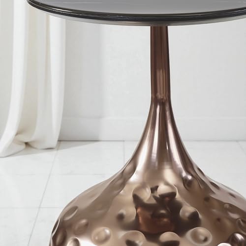 Image of The Attic Luxe Hammered Copper End Table Antique Finish,Copper