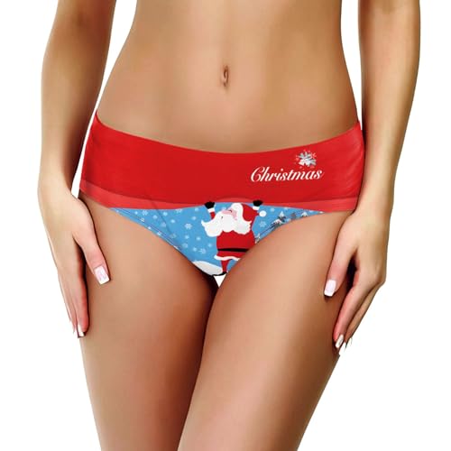 G String Briefs for Women Christmas Sexy Panties for Women Naughty Slutty with Words Santa Hipster...