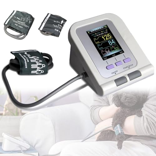 Digital Veterinary Blood Pressure Monitor - Automatic BP Machine with 3 Cuffs, 100 Data Memory, LCD Screen for Dogs, Cats, Small Animals