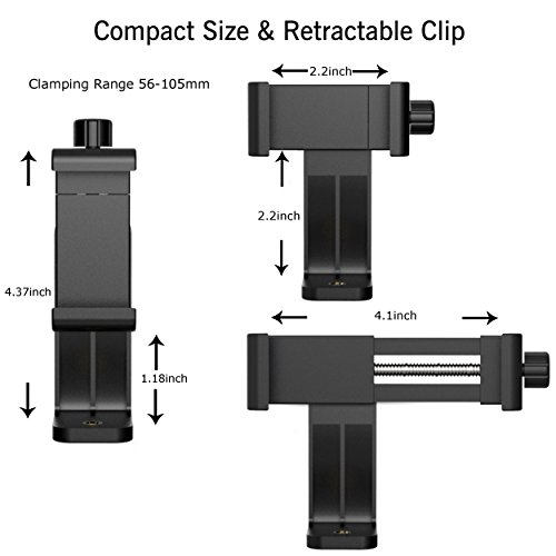 Ailun Soporte de trípode para teléfono móvil, Adaptador de Tornillo estándar, Giratorio, para cámara Digital, monopié, Ajustable, Compatible con la mayoría de teléfonos celulares.