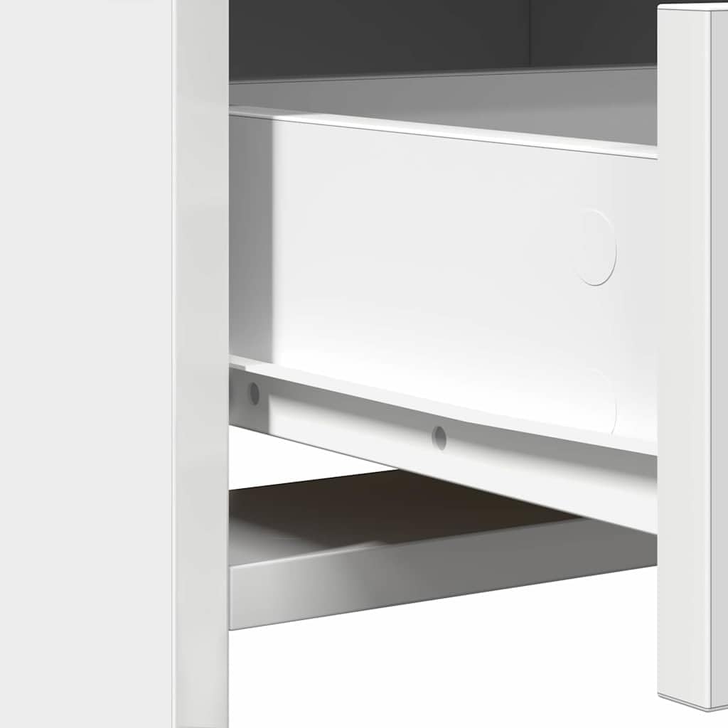 vidaXL Haut Armoire Blanc 40 x 41 x 135 cm Bois d'ingénierie, Cabinet de Salle à Manger Moderne, Haut de Gamme, Espace de Rangement, Meuble Durable, Finition Mate