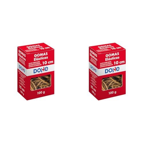 DOHE 16368 - Caja gomas elásticas, 1.5 mm x 10 cm (Paquete de 2)