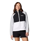 Columbia Women's Spire Valley Windbreaker, White/Black/Cirrus Grey, Large