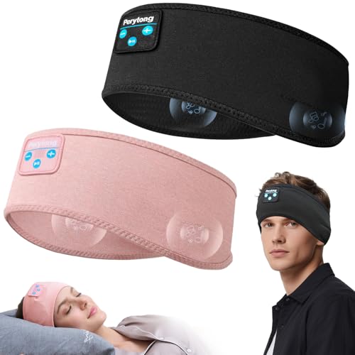 Image of 2-Pack Sleeping Headphones Bluetooth Headband, Upgraded Headband Headphones with Ultra-Thin Speakers, Wireless Headphone for Side Sleepers, Running, Insomniac, Travel, Meditation