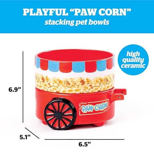 Bols à popcorn en céramique BigMouth Inc pour chat et chien - Lot de 2 - 5