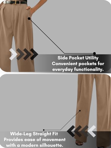 Image of GRECIILOOKS Trousers for Woman | Womens High Rise High Waist Flared Korean Style | Formal Pant for Women Office Wear| Track Pants for Womans Elegant for College & Events (Available in Plus Size)