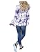 Blooming Jelly Women's Fashion Criss Cross V Neck Long Bell Sleeve Tie Dye Shirt Top