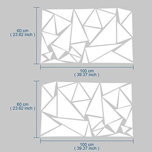 Image of 2 Pieces Triangle Car Decals Vinyl Decal Car Graphics DIY Car Body Sticker, White