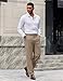 COOFANDY Mens Dress Pants Classic Fit Flat Front Suit Pants Expandable Waist Straight Dress Slacks Khaki