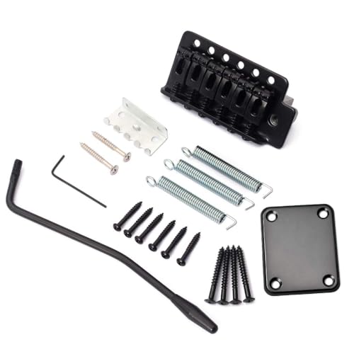 Vibrato ST 6 vis noir avec bloc acier 36mm pour résoudre les problèmes de sustain de Stratocaster