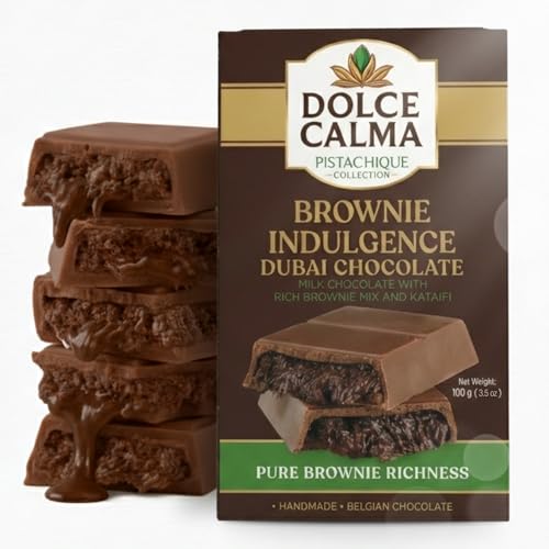 Dolce Calma Viral Dubai Brownie Chocolate Bar (100g / 3.5oz)