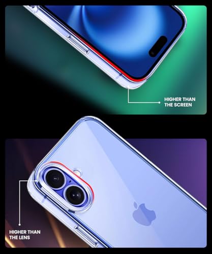 Image of WOW IMAGINE Crystal Clear Transparent Back Case Cover Compatible with iPhone 16 | Full Device & Camera Protection Shockproof TPU | Flexible Silicone Back Cover Case - Transparent