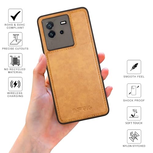 Image of SPRIG Compatible with IQOO Neo 6 5G Premium PrimeGloss Back Cover Drop Tested Shock Proof Mobile Case for Men, Women, Boys and Girls with Camera Protection (Light Brown)