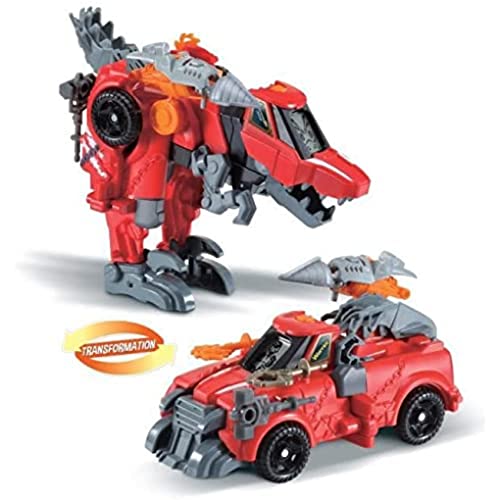 VTech - Switch & Go Dinos Lanceur, Dinosaure Sonore Warrior, Super Vélociraptor, Jouet 2 en 1 Transformable en Voiture de Course, Tirs de Projectiles, Cadeau...
