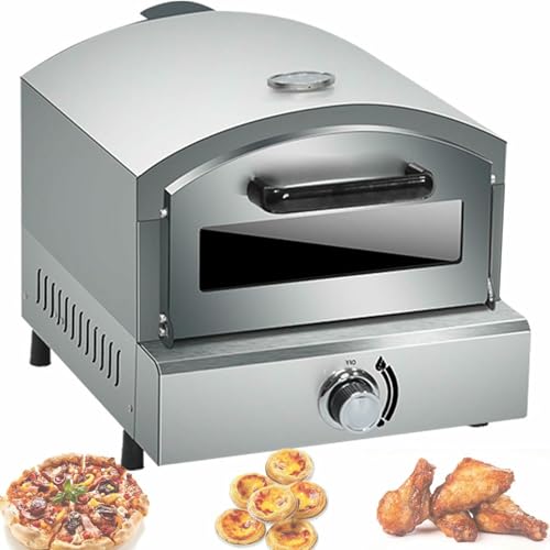 GFXYQPDNV Horno De Pizza Eléctrico De Acero Inoxidable, Horno De Pizza a Gas De Encimera, Horno De Pizza Comercial, Máquina para Hacer Pizzas, Horno Tostador,ElectricPizzaOven