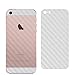 iShield Lot de 2 Conception en Fibre de Carbone Déjouer Résistant aux Rayures Retour Autocollant pour iPhone 5/5S/SE(1) | Antidérapant, Anti-Poussière, Ultra Fin (70 microns) | Dos Anti-Rayures