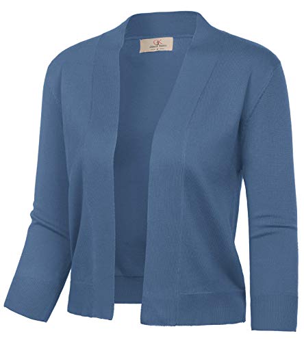 Image of GRACE KARIN Women Cardigan Sweaters Lightweight Knit Cropped Cardigans Trendy 3 /4 Sleeve Shrug Bolero S-3XL