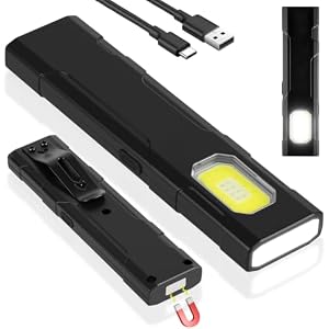 AXFEE Mini Lampe de Poche Plate EDC, Cob Lampe de Travail,Mini Lampe Torche