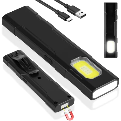 AXFEE Mini Lampe de Poche Plate EDC, Cob Lampe de Travail,Mini Lampe Torche