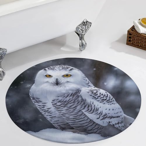 Alfombra de búho ártico lavable para decorar el dormitorio infantil 6