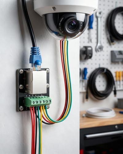 GWAEPU 4 Stück RJ45 Ethernet Breakout Board: RJ45 Buchse auf Schraubklemme 2.54mm Pitch 8 Poliger Schraubanschluss für Netzwerkverkabelung FR4 Leiterplatte für IT Techniker