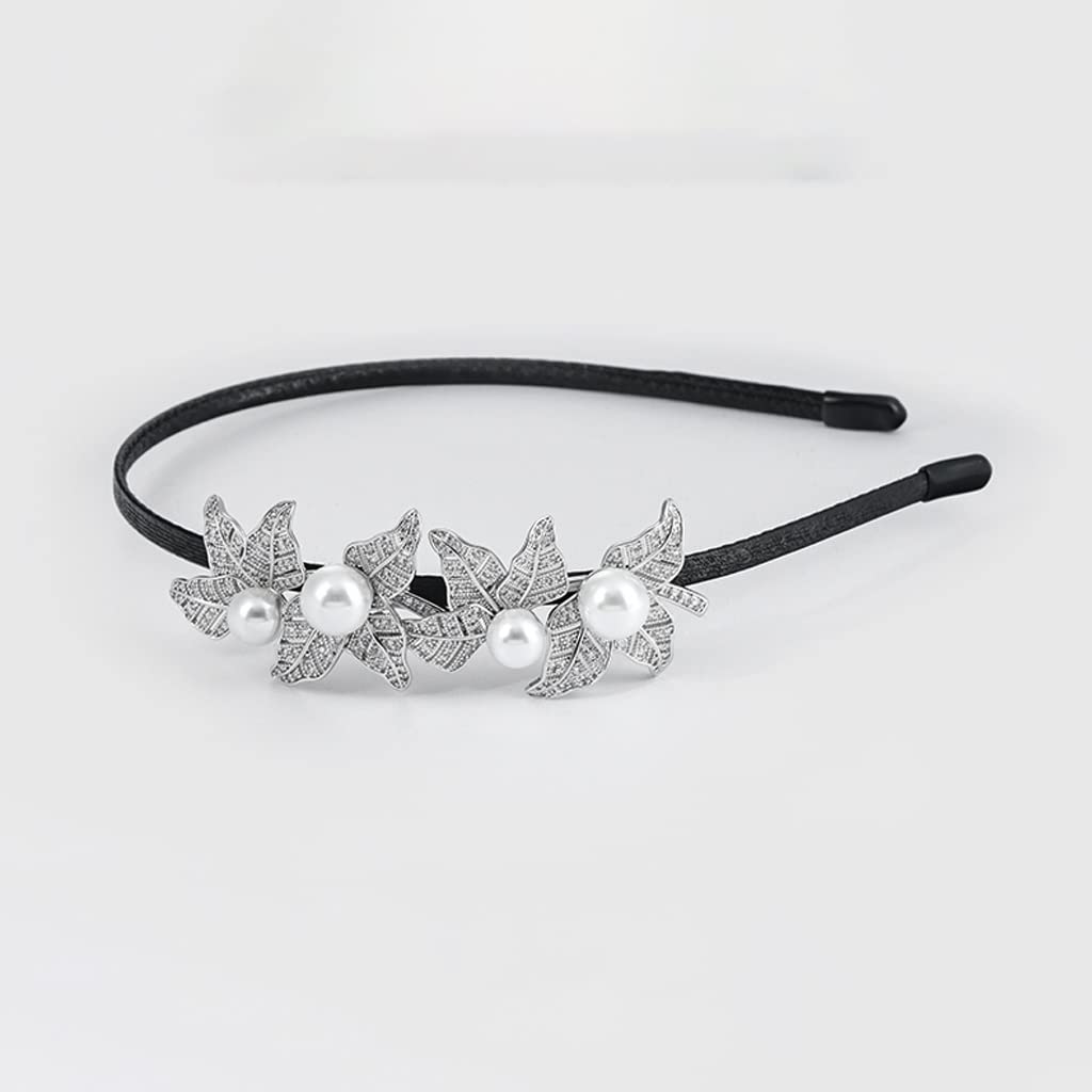 Bobinas Para El Cabello Con Cola De Caballo Gomas Damas de temperamento soplan pelo con peinado de perlas de cristal con peinado de pelo de ratán for cumpleaños Bobinas para el cabello con cola de cab