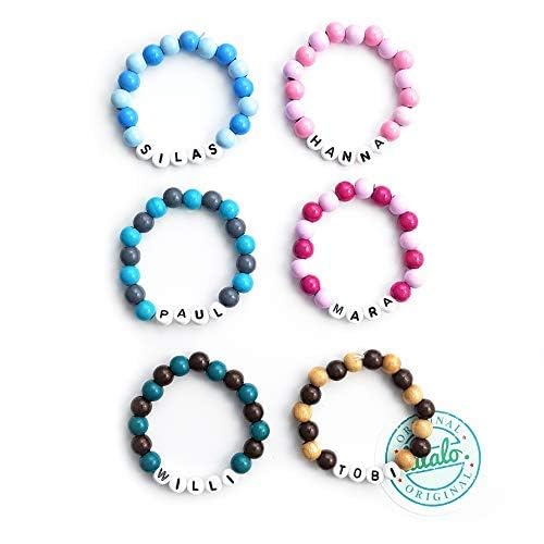 LALALO Baby Armband mit Namen mit Gravur für die Taufe,...