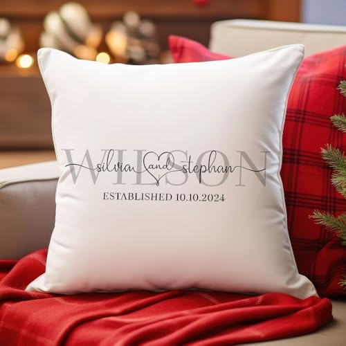 Personalized Mr and Mrs Pillows, Wedding Gifts for Couples with Name, Hubby Wifey Pillow Cases, Bridal Shower Gifts Valentines' Day for Her (Mr & Mrs-04)