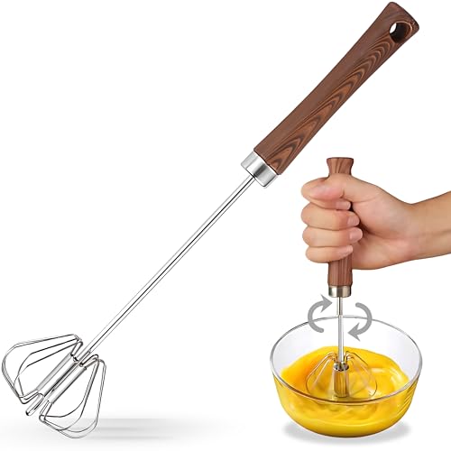 Easy Whisk, 12inch, Hand Push Rotary Whisk Blender, Egg Beater, Milk Frother, Blending, Whisking, Beating & Stirring
