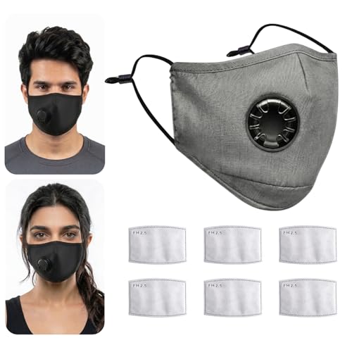Image of Yugan N99 Anti Pollution Reusable and Washable Face Masks with Replaceable N99 Filters, Unisex, With Valve