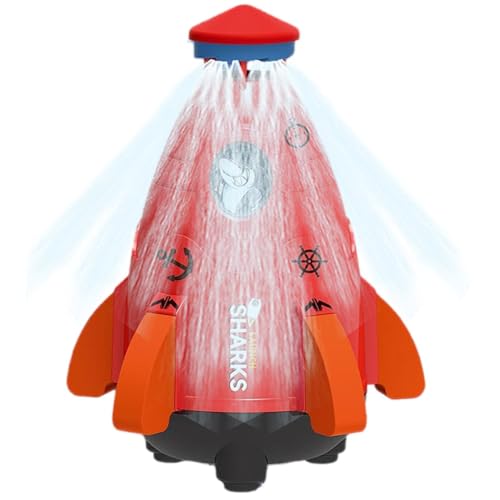 Sprinkler de cohetes para niños, Juguete Space Rocket Sprinkler, Juguete de rocket de juegos de agua de agua juguete al aire libre para niños, Patio de la piscina del jardín del jardín del jardín para