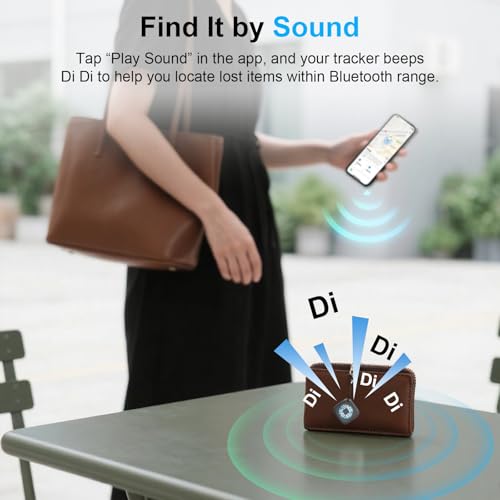 Image of 2-Pack Air Tracker Tags Compatible with Apple Find My (iOS Only), Bluetooth Tracker, Smart Keys Finder and Item Locator for Wallet Luggage Backpack (1B1W)