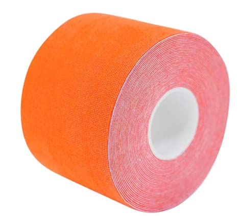 Sumedtec - Kinesiotape, Modelo Sumetape, Venda neuromuscular adhesiva, Alivio dolor muscular, Elásticas, Impermeable, Vendaje kinesiológico, Apto para múltiples zonas, Rollo, 5x5 cm NARANJA