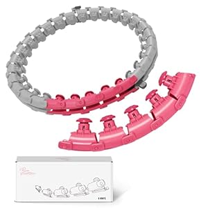 PINK VARIATIONS Weighted Hoop Extra Links – 5 Extension Knots for Smart Weighted Hoop – Plus Size Accessories for Hula…