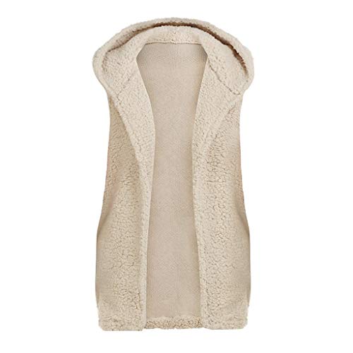 Chaleco de invierno para mujer para evitar el frío corporal abrigo beige S 7