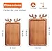 Renawe Decor Christmas Appetizer Platter for Xmas Charcuterie Board Wood Tray Kitchen Xmas Decoration Wooden Cheese Board Serving Dish Dessert Plate Reindeer Cookie Platters Gift