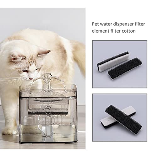 EMSea 4PCS Cat Water Fountain Filters Compatible with WF020 Water Fountain Replacement Filters Pet Water Dispenser Filters 12x3x1.6cm - Image 3
