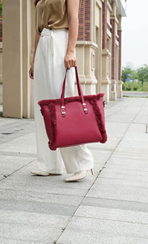 Bolso Tote de Piel Vegana Peluda para Mujer miniatura 4