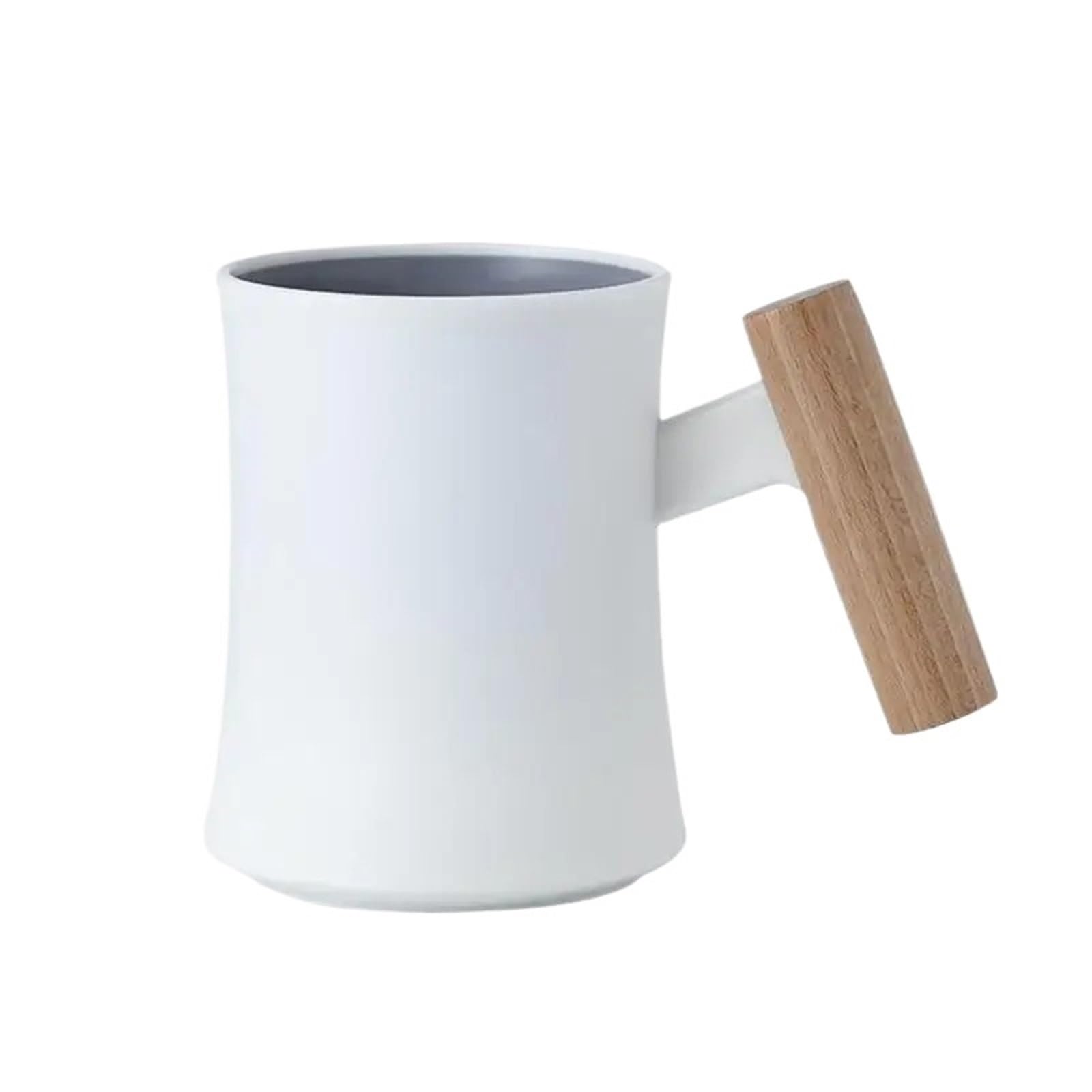 2Pcs Dormitory Simple Household Couple Toothbrush Cup Mouthwash Sense Wood Handle Brushing And Washing for Toothbrushes(White)
