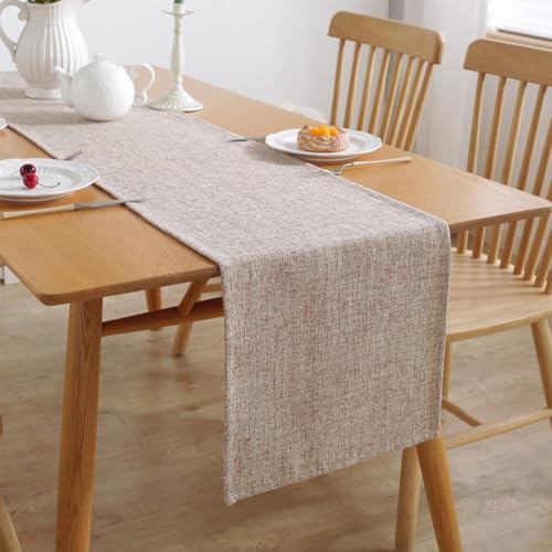 Table Runner,Dining Kitchen Centerpiece Decor,For Coffee Party Sideboard TV Unit Dresser Scarf Home(Beige,33*183cm)