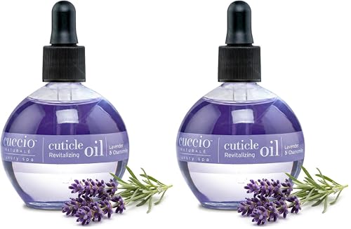 Image of Cuccio Naturale Lavender & Chamomile Revitalizing Cuticle Oil, Lightweight Fast-Absorbing Hydrating Nail & Cuticle Conditioner, Cold-Pressed Oils + Vitamin E, 2.30 Fl Oz (Pack of 2)