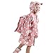 Produktbild Mxssi Kids Lightweight Outdoor Kapuzen-Regenmantel Schultasche Cover Regenbekleidung Junge Mädchen wasserdichte Regenjacke Rosa XL