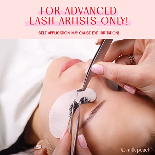 Ultra Strong Lash Extension Glue / 8 Week Retention / 0.5S Drying Time/Milk Peach™ Pro Lash Glue/Ultra Low Fumes/Formaldehyde Free/Made In Korea #TOP2