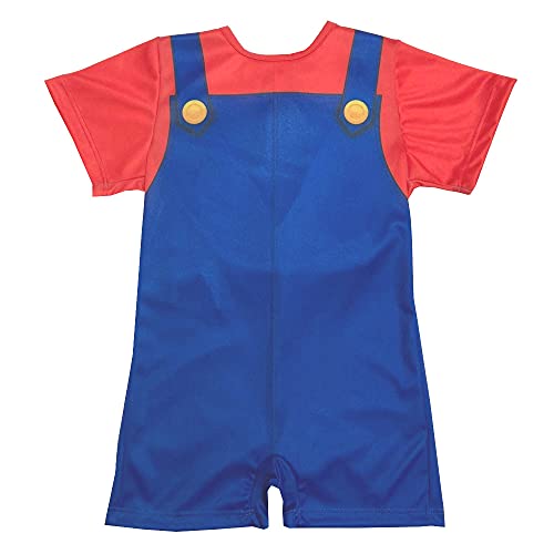 Fantasia Super Mario Macacão Bebê Super Mario Bros Original Nintendo Sulamericana 911536