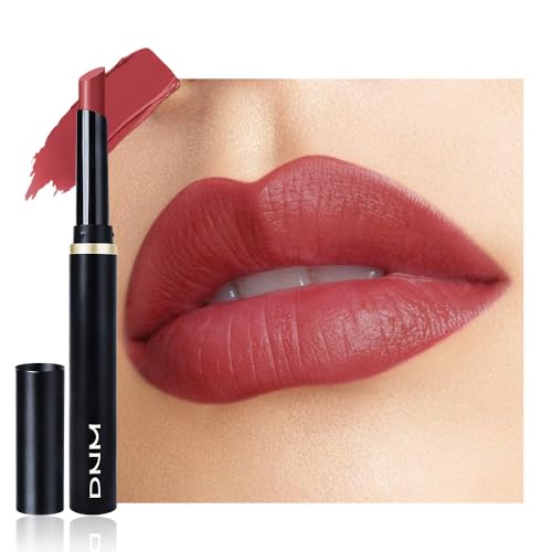 Image of evpct Reddish Brown Velvet Matte Lipstick, High Pigmented Slim Lipstick Long Lasting Waterproof for Women, Velvet Silky Lip Stick Stain Color Makeup Blendable 24 Hours Original Makeup Labiales, 893#