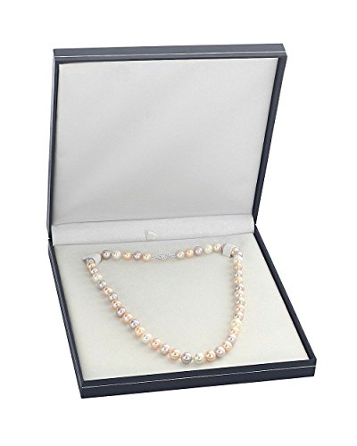 The Pearl Source 14K Gold 7-8mm AAAA Quality Multicolor Freshwater Cultured Pearl Necklace for Women in 16" Choker Length - Image 5