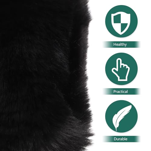 BESPORTBLE Hand Muffs Thickened Warm Faux Fur Winter Hand Muffs Faux Fur with Ionterior Mittens-Wrist Hand Warmer Gloves Can Keep Your Hand and Wrist Warm